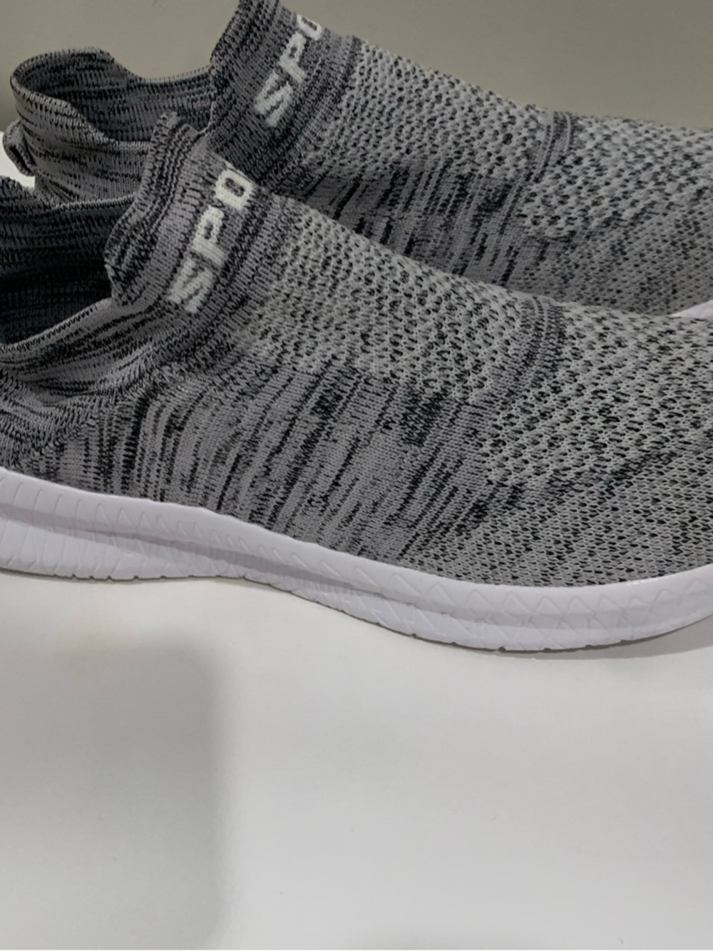 Sporto Gray Knit Slip-On Loafers